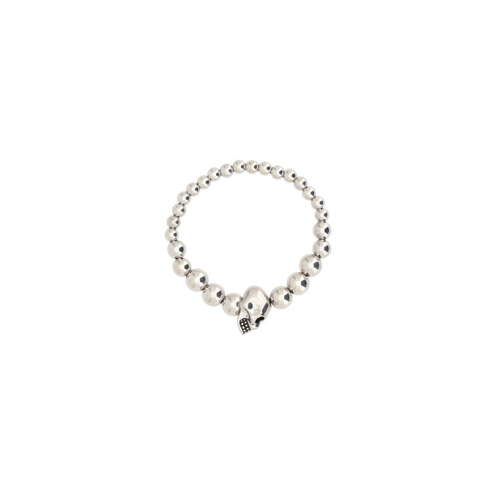 Alexander McQueen Black Brass Bracelet with Skull Pendant