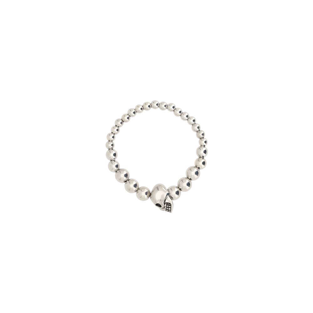 Alexander McQueen Black Brass Bracelet with Skull Pendant