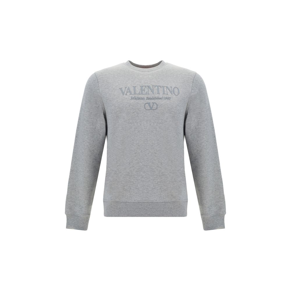 Valentino Grey Cotton Sweatshirt: Effortless Luxury for Modern Living