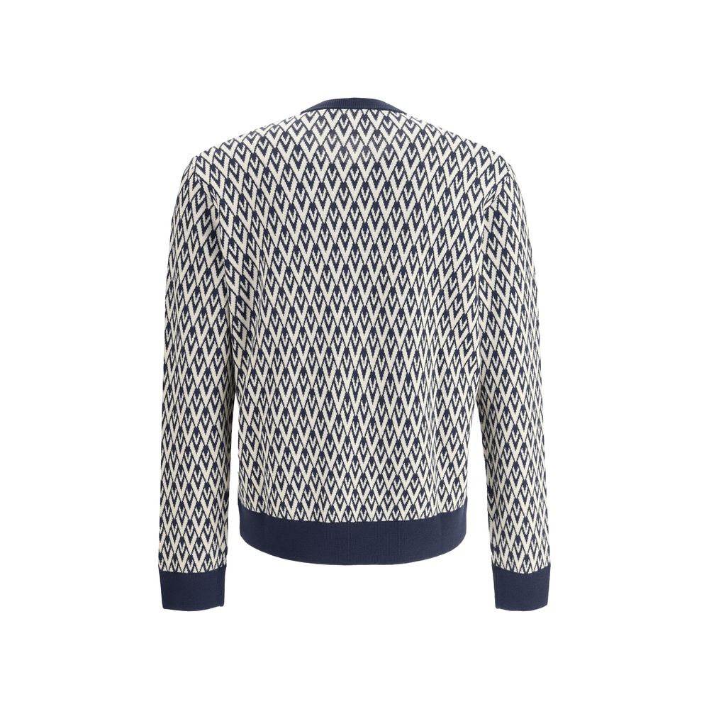Valentino Grey Virgin Wool Sweater in Luxurious Elegance