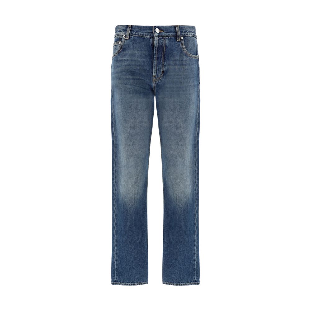 Alexander McQueen Blue Denim Jeans: Timeless Luxury Redefined