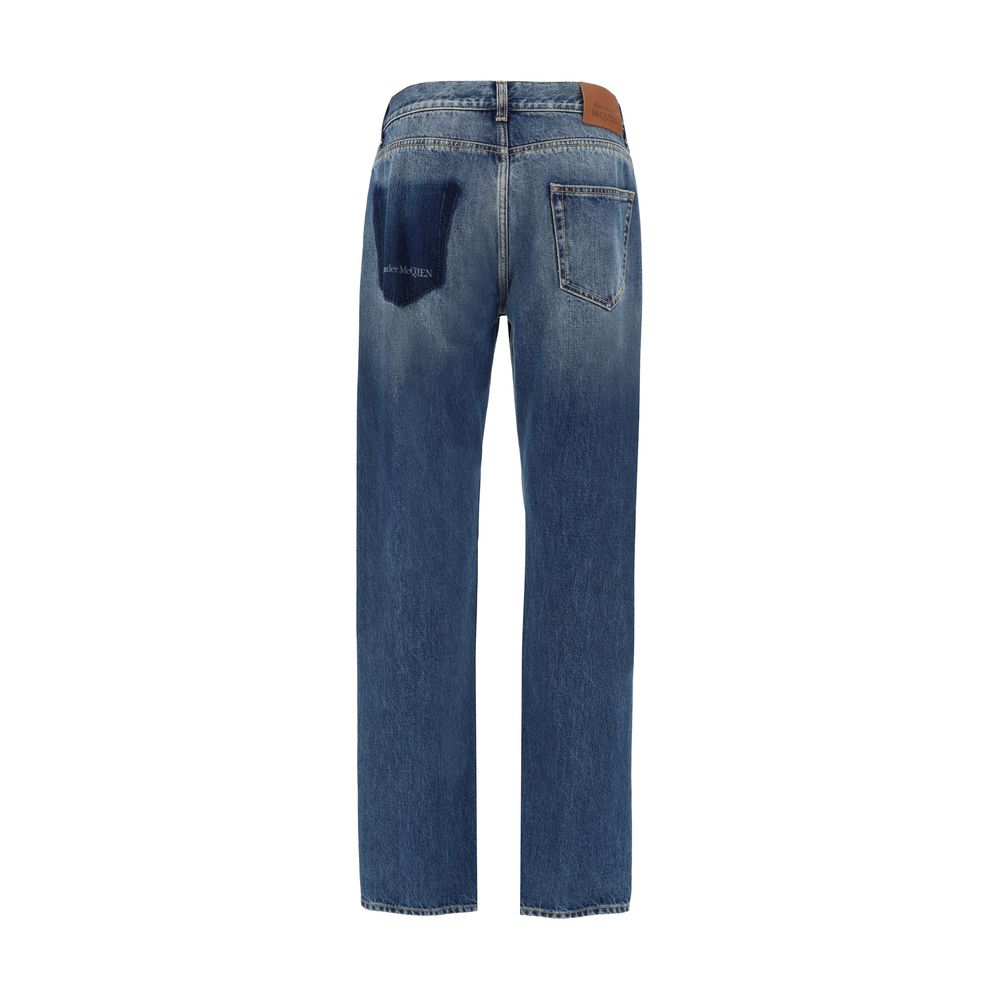 Alexander McQueen Blue Denim Jeans: Timeless Luxury Redefined