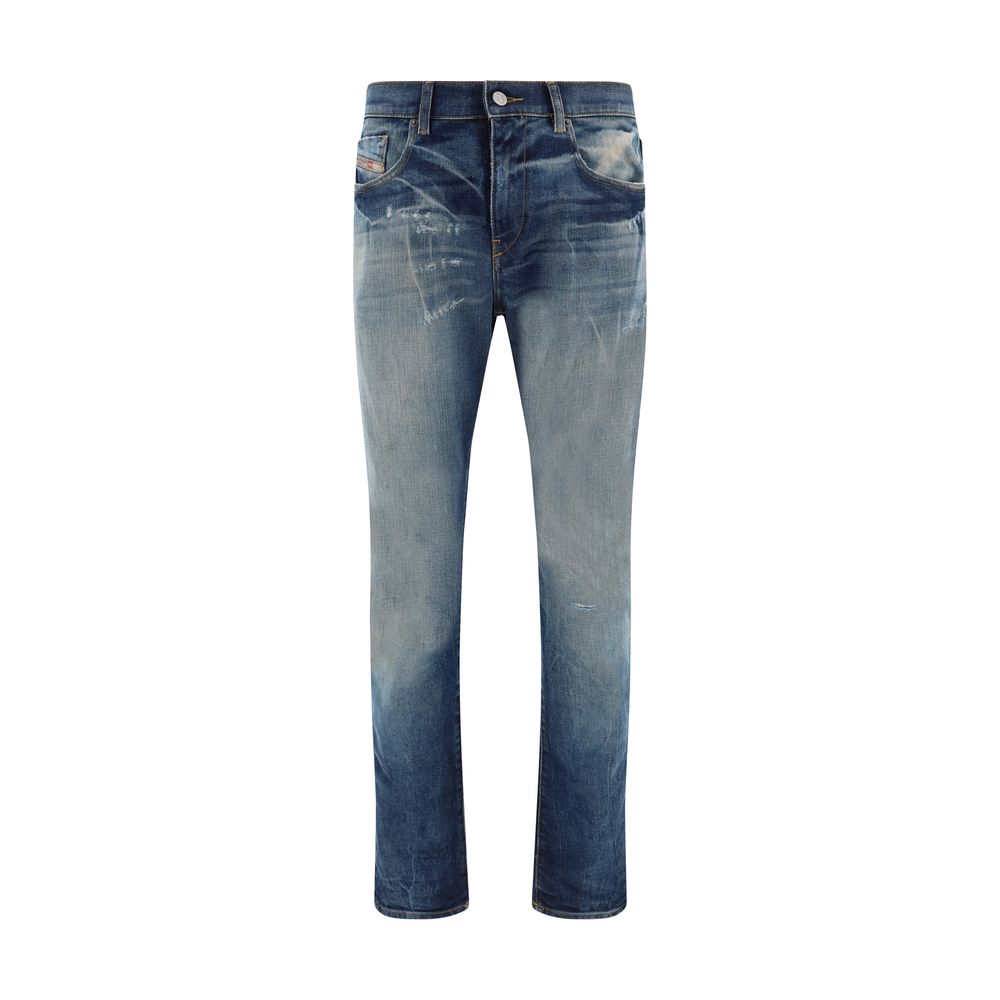 Diesel Blue Cotton D-Strukt Jeans for Timeless Sophistication