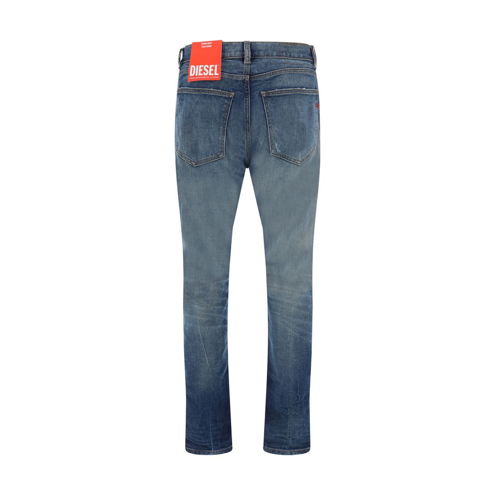 Diesel Blue Cotton D-Strukt Jeans for Timeless Sophistication
