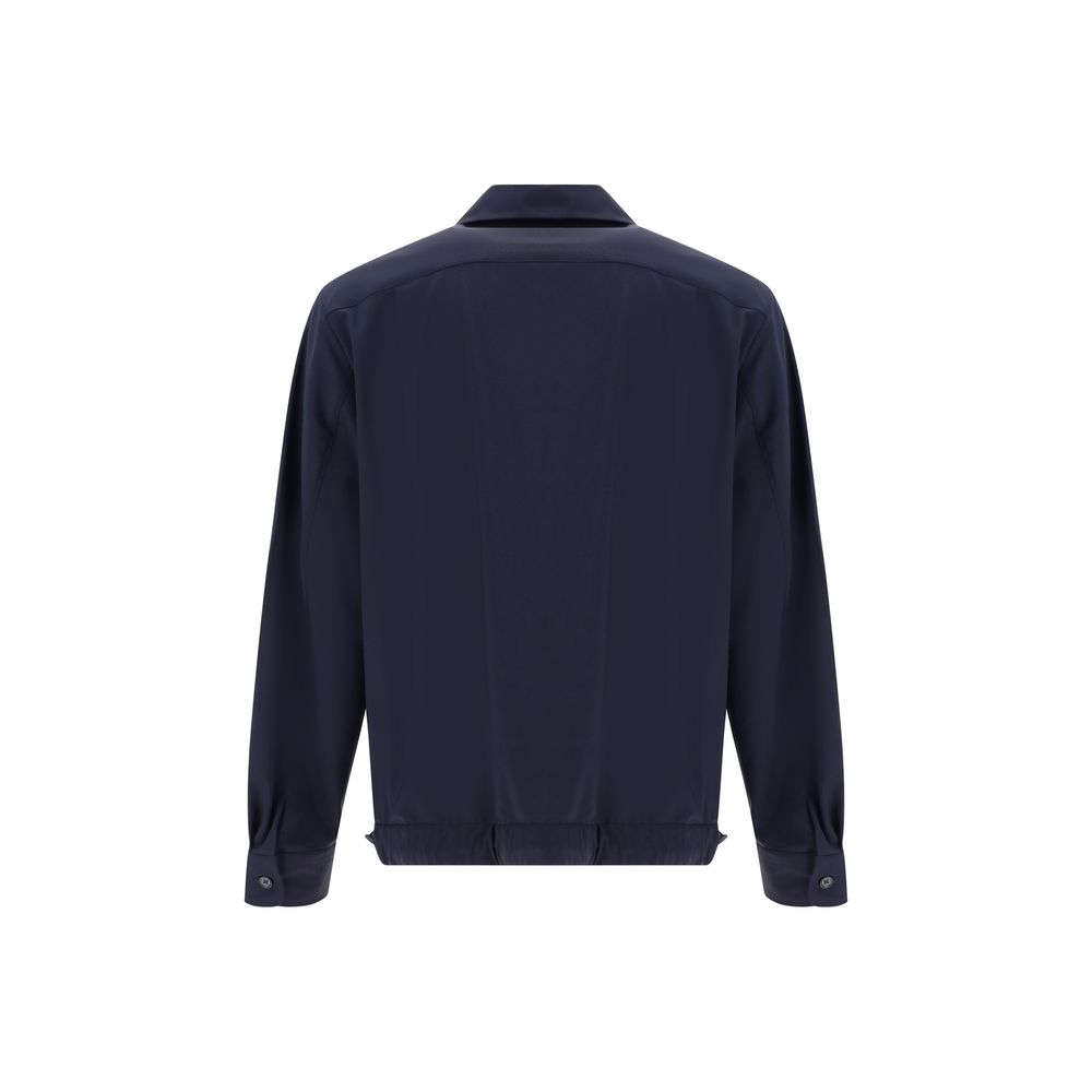 Givenchy White Wool Shirt with Cuban Collar