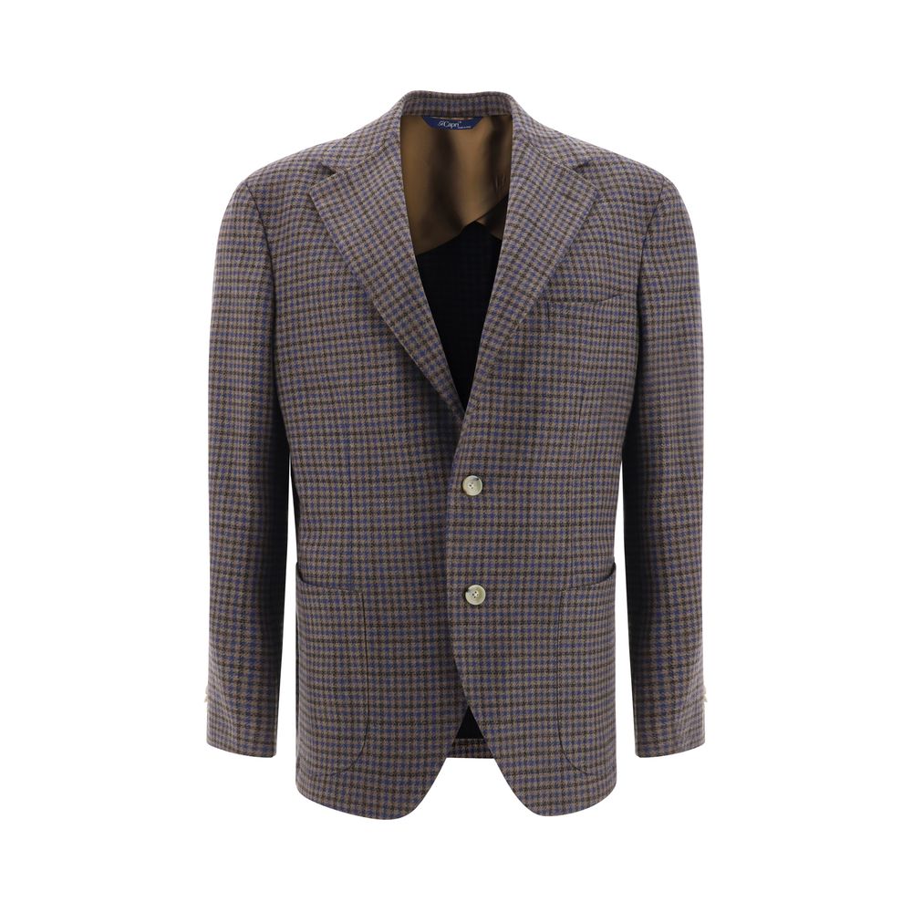 Gi Capri Navy Luxurious Virgin Wool Blazer Jacket