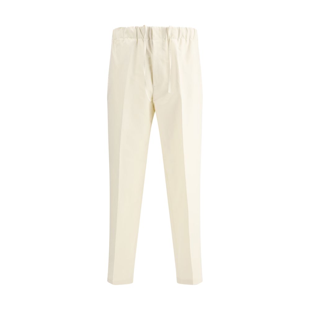 Jil Sander Grey Cotton Pants: Effortlessly Elegant Sophistication