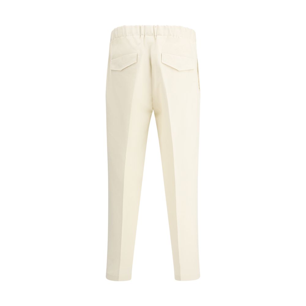 Jil Sander Grey Cotton Pants: Effortlessly Elegant Sophistication
