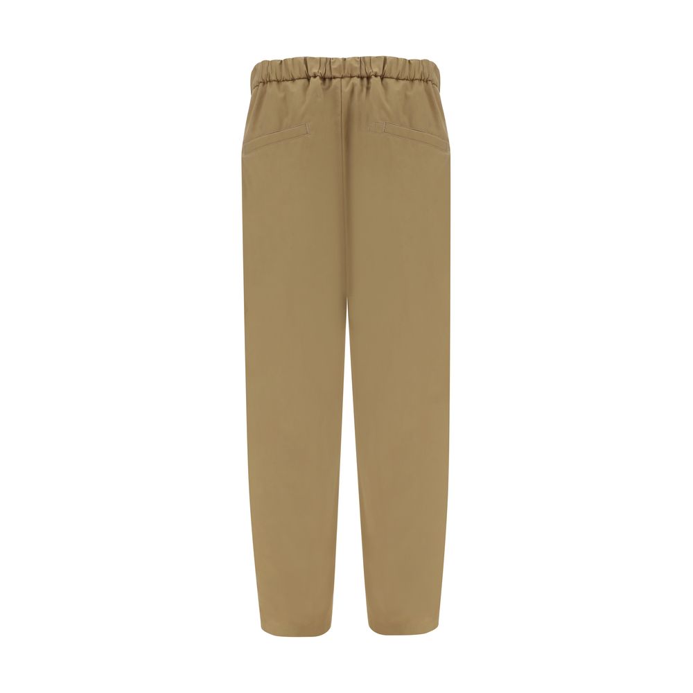 Jil Sander Beige Cotton Trousers - Timeless Elegance with Modern Aesthetic