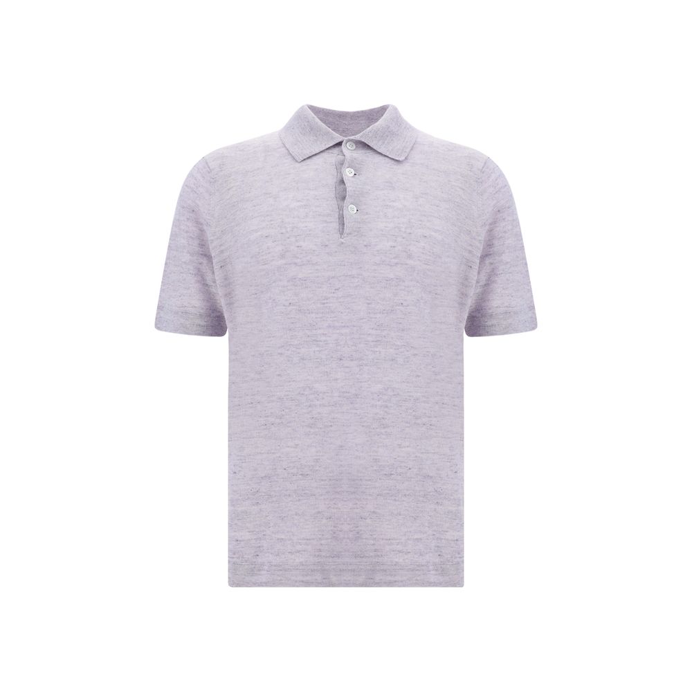 Brunello Cucinelli Beige Linen Polo Shirt for Effortless Elegance
