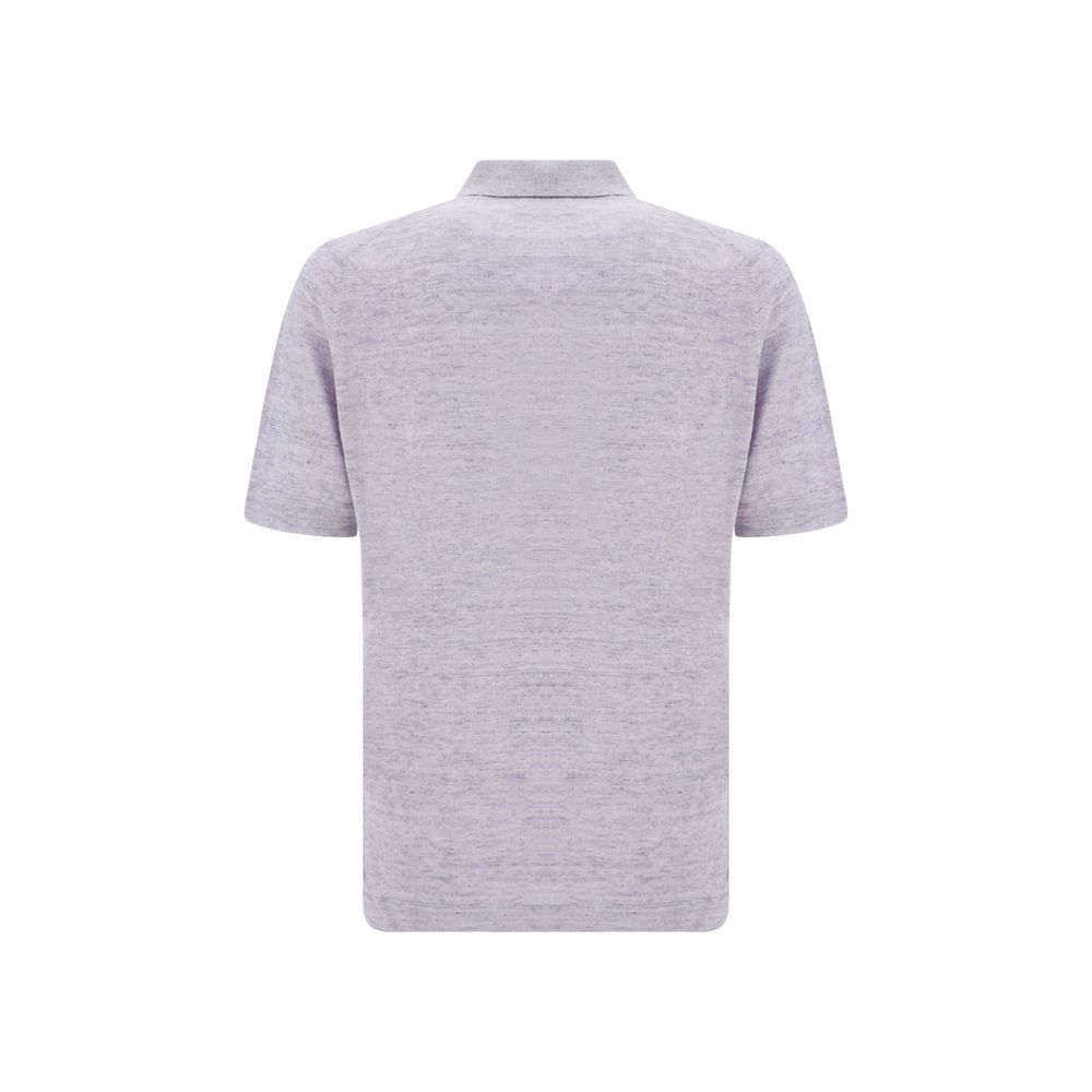 Brunello Cucinelli Beige Linen Polo Shirt for Effortless Elegance