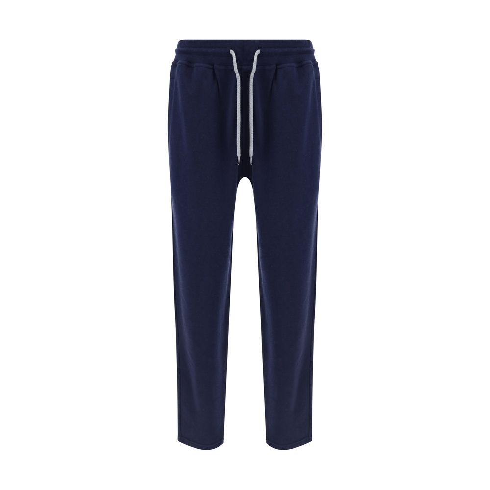 Brunello Cucinelli Grey Cotton Sweatpants for Elegant Comfort