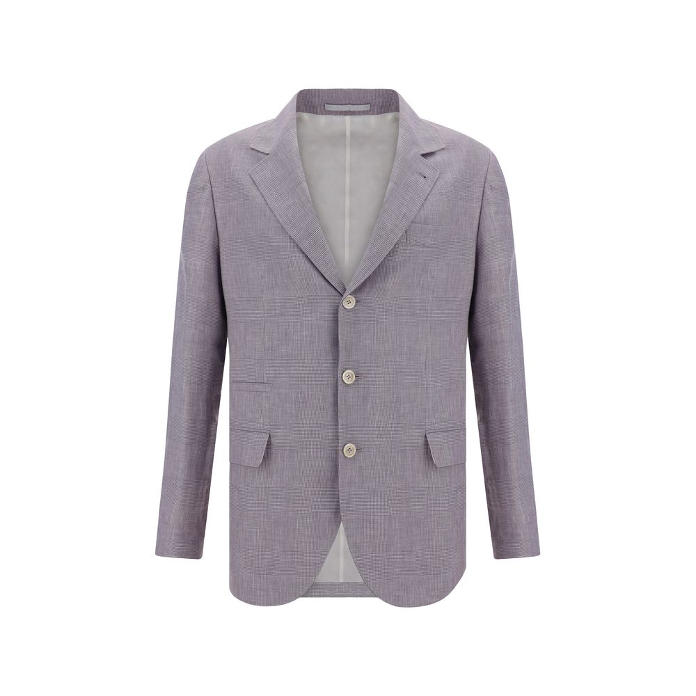 Brunello Cucinelli Grey Wool Blazer Jacket