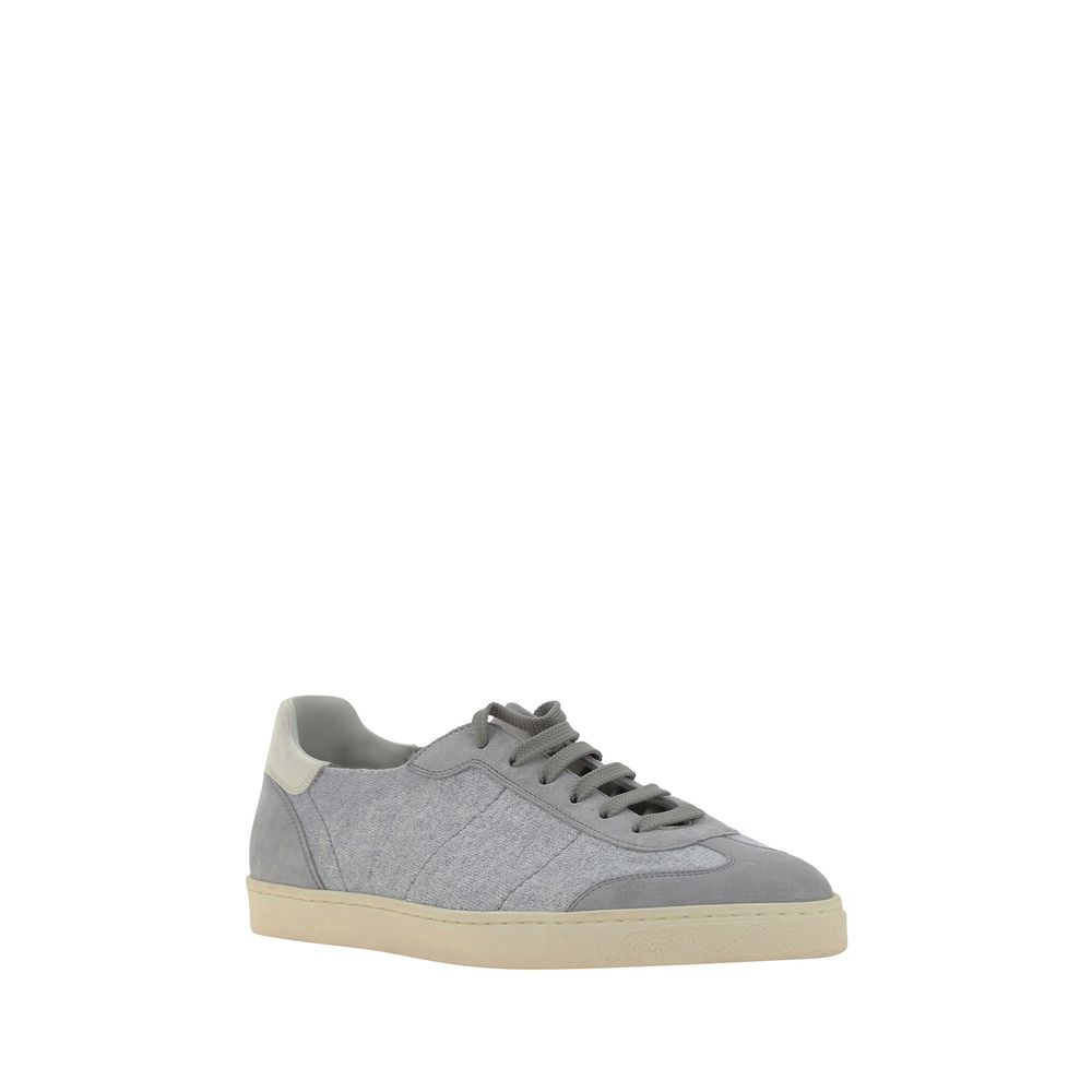 Brunello Cucinelli White Premium Calfskin Sneakers