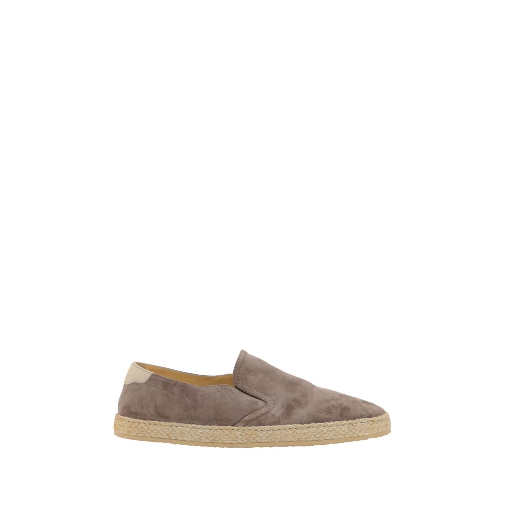 Brunello Cucinelli Beige Premium Suede Espadrilles
