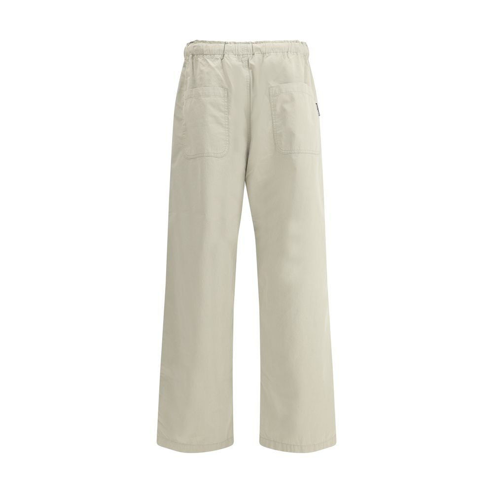 Palm Angels Black Cotton Waist Pants for Elevated Casual Elegance