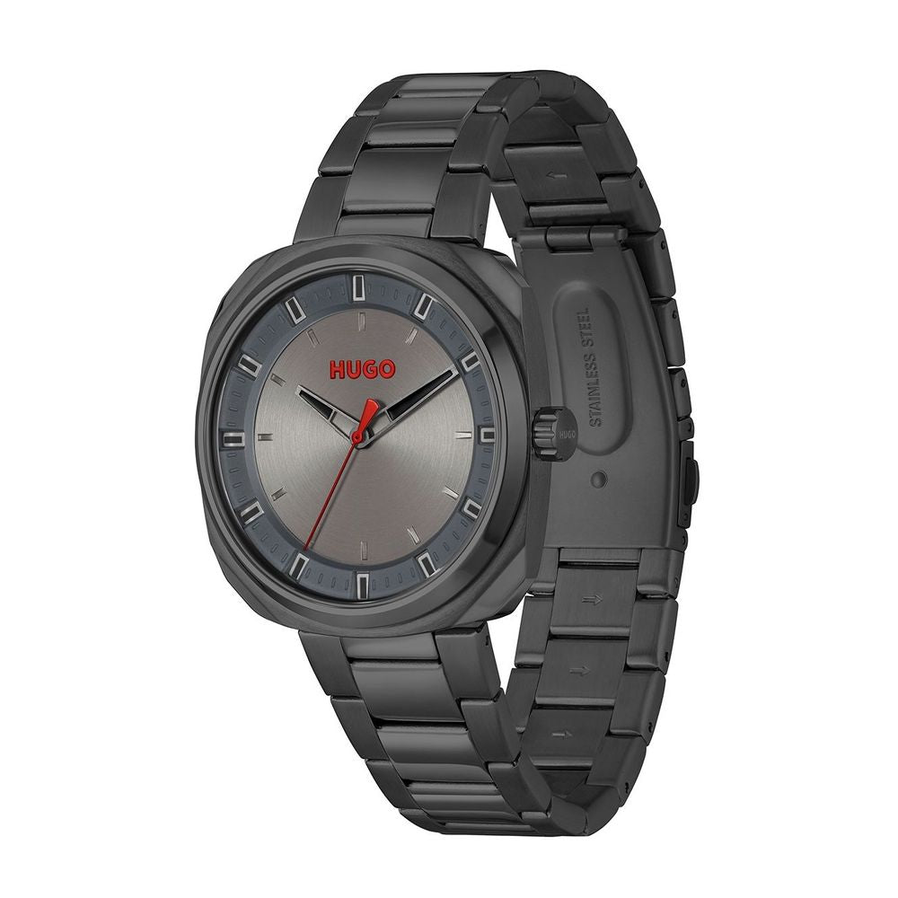 Hugo Boss Gray Stainless Steel Watch for Sophisticated Style