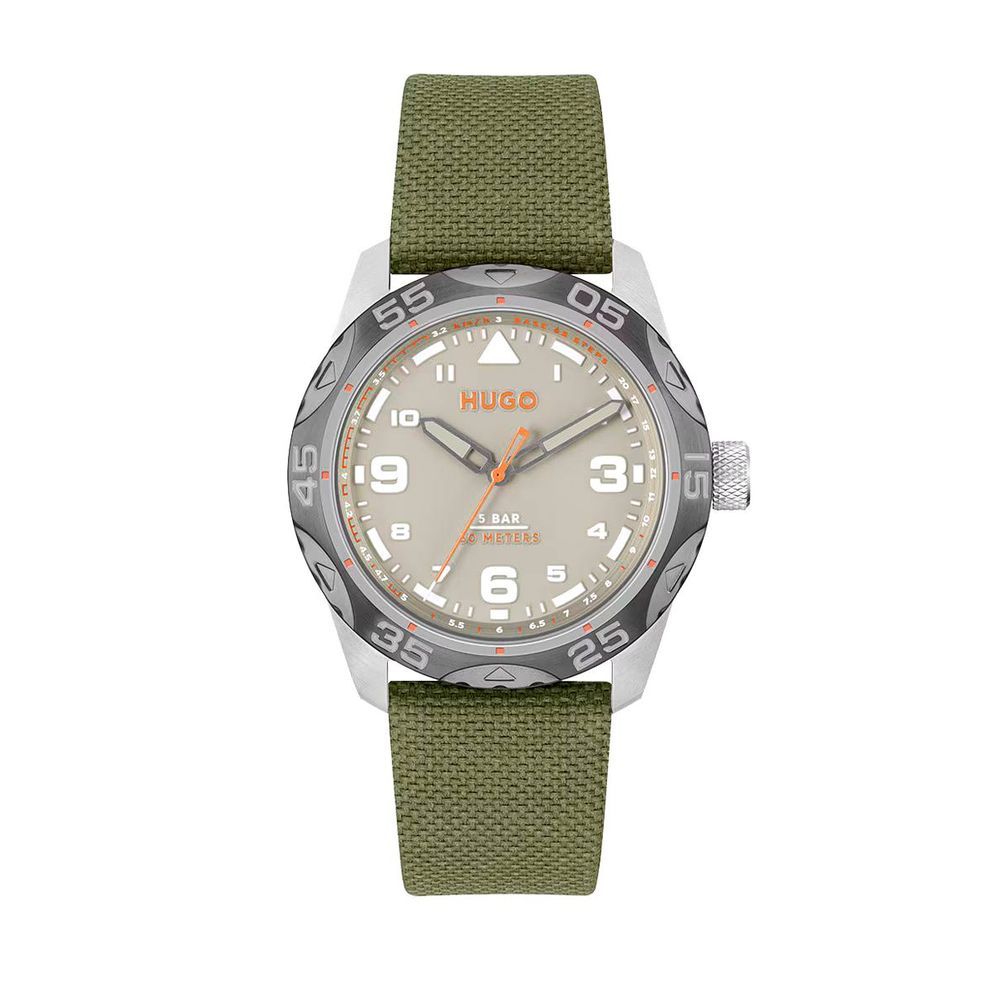 Hugo Boss Green Fabric Watch with Distinctive Elegance