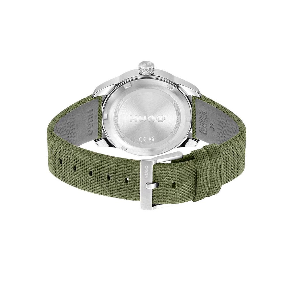 Hugo Boss Green Fabric Watch with Distinctive Elegance