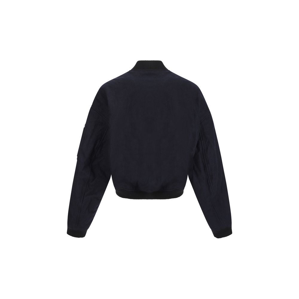 Dsquared² Black Premium Wool Bomber Jacket