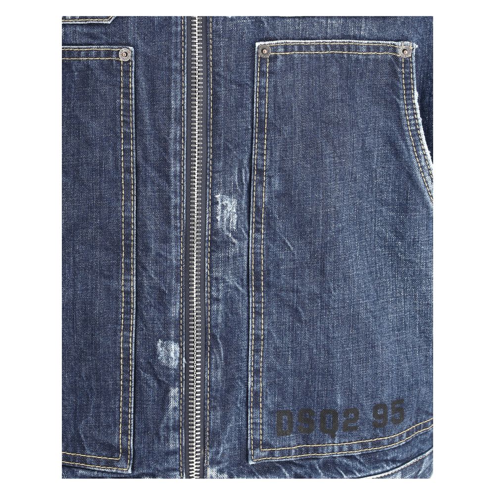 Dsquared² Blue Denim Jean Jacket for Elevated Casual Style