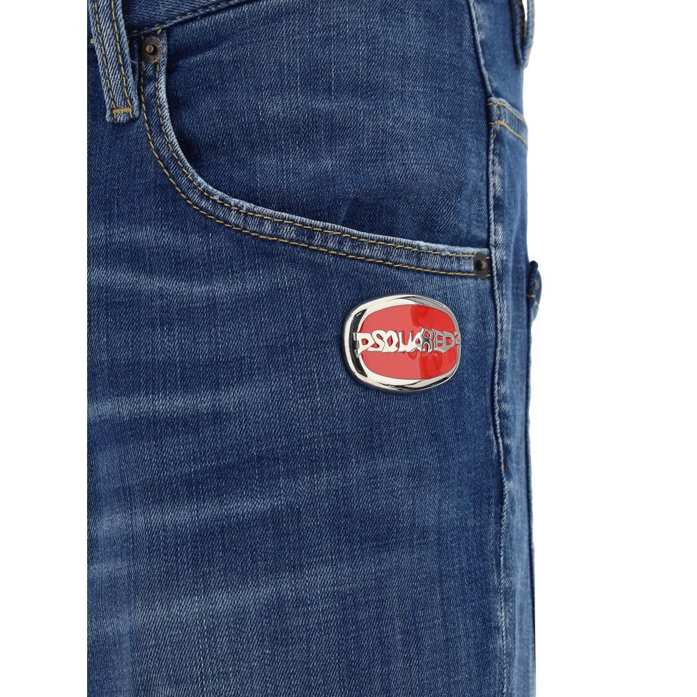 Dsquared² Blue Cotton Jeans: Iconic Luxury Denim for Timeless Style
