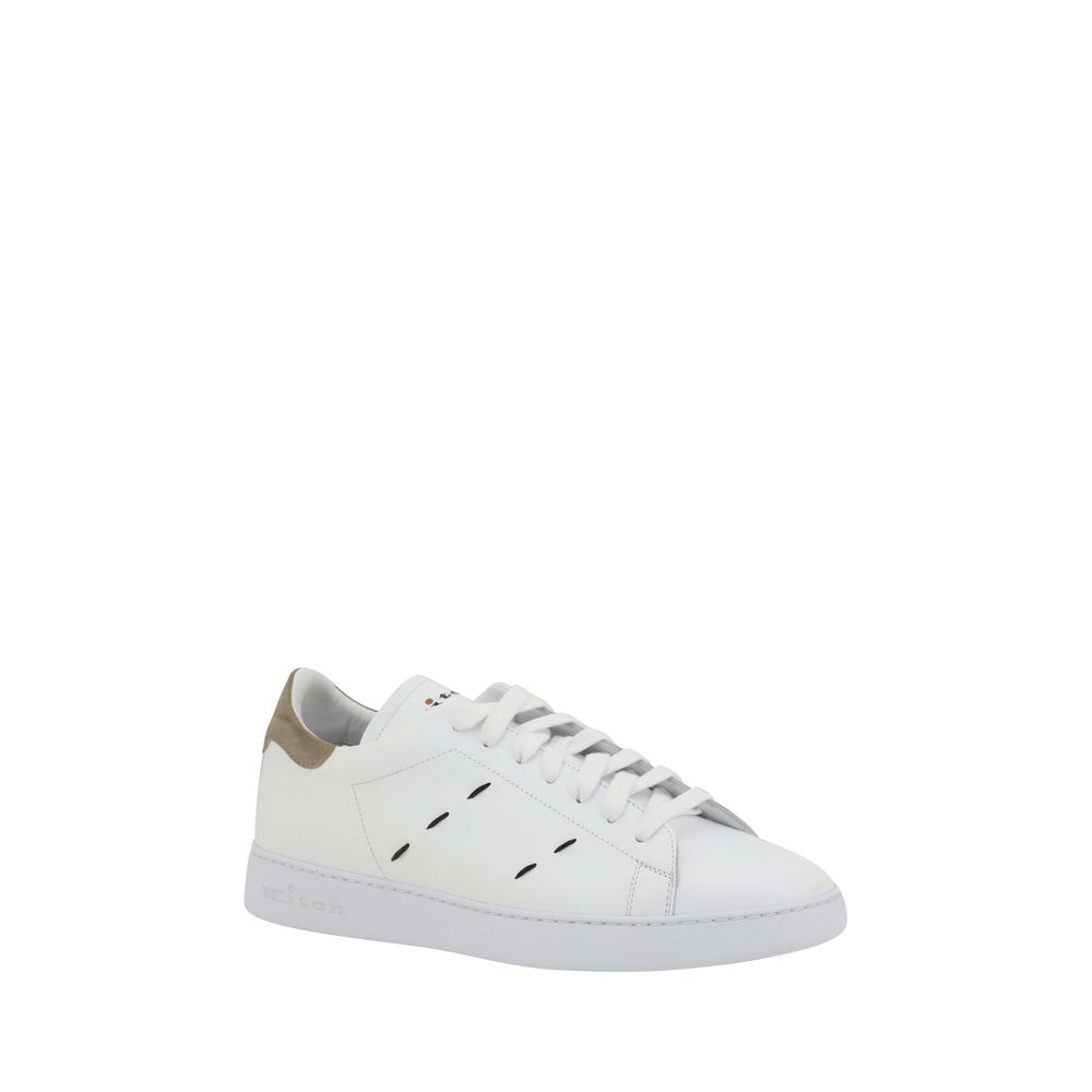 Kiton White Leather Sneakers Luxury Footwear Redefining Style