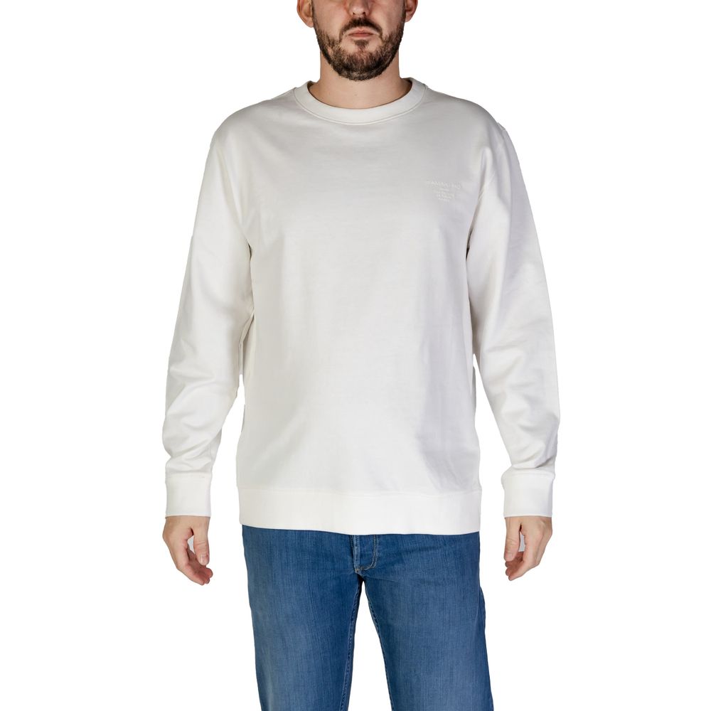 Hamaki-Ho White Cotton Sweater for Elevated Essentials