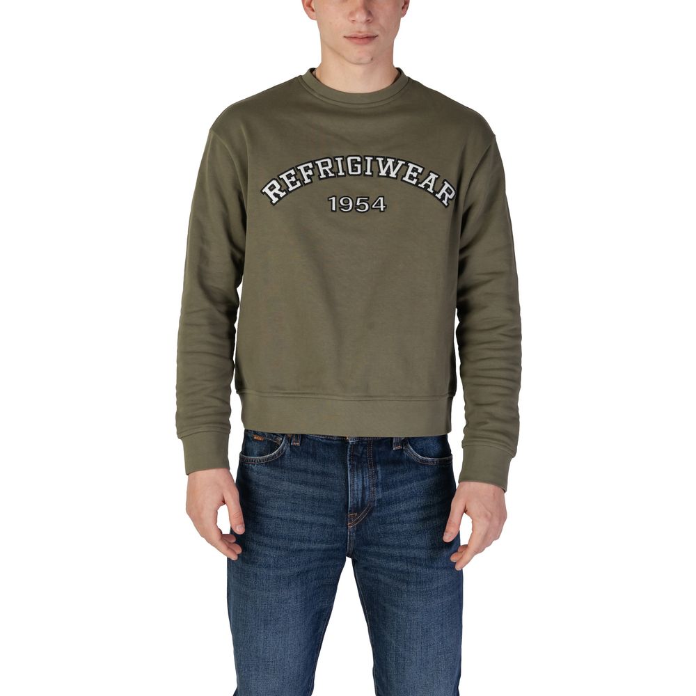 Refrigiwear Green Cotton Sweater for Elevated Style