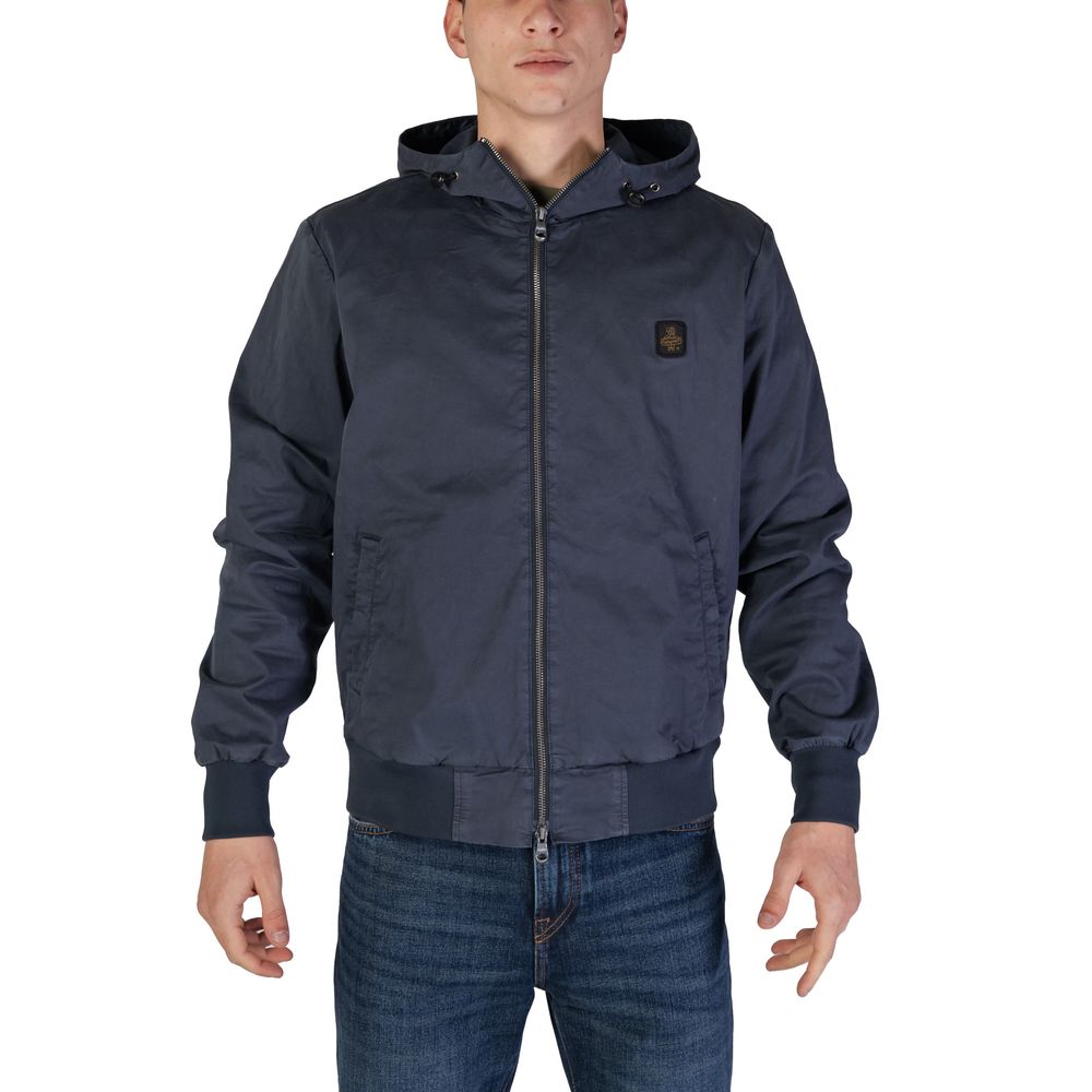 Refrigiwear Blue Cotton Jacket - Refined Elegance Redefined