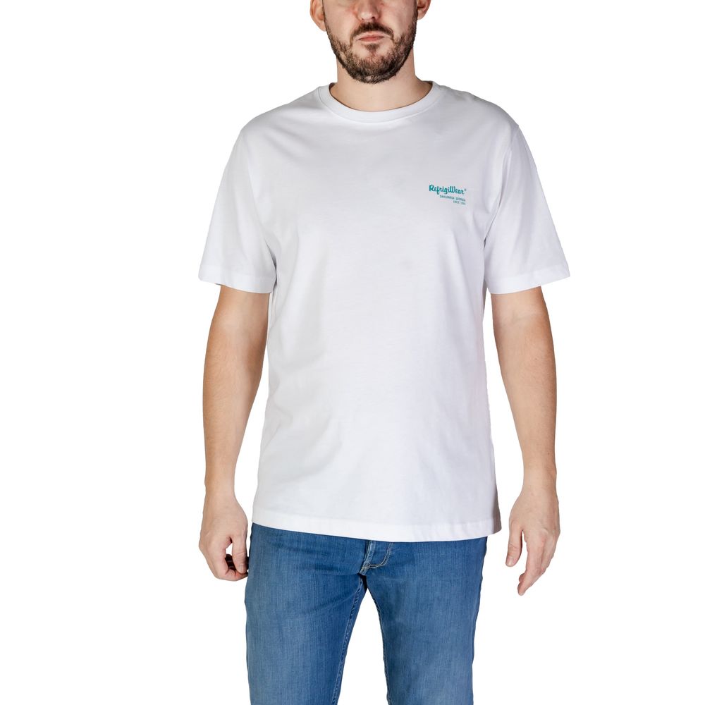 Refrigiwear White Cotton T-Shirt for Effortless Elegance