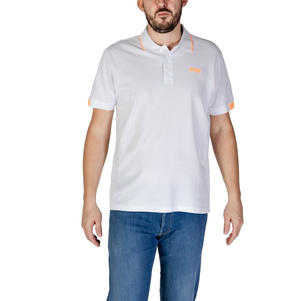 Refrigiwear White Cotton Polo Shirt for Elevated Style