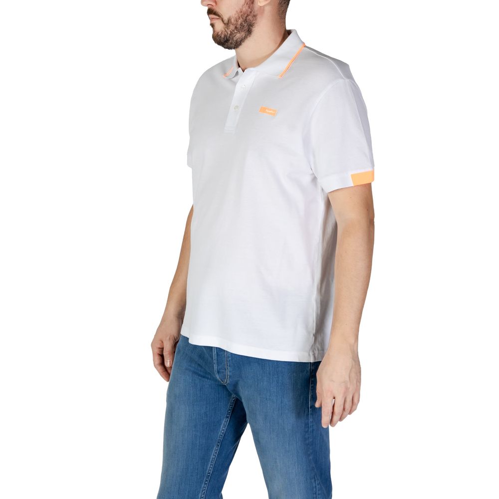 Refrigiwear White Cotton Polo Shirt for Elevated Style