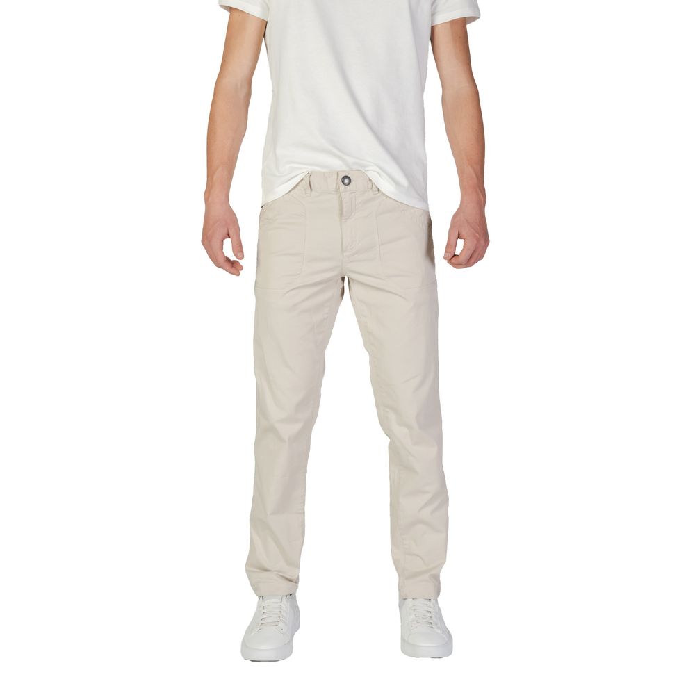 Refrigiwear Beige Cotton Jeans & Pant for Timeless Elegance