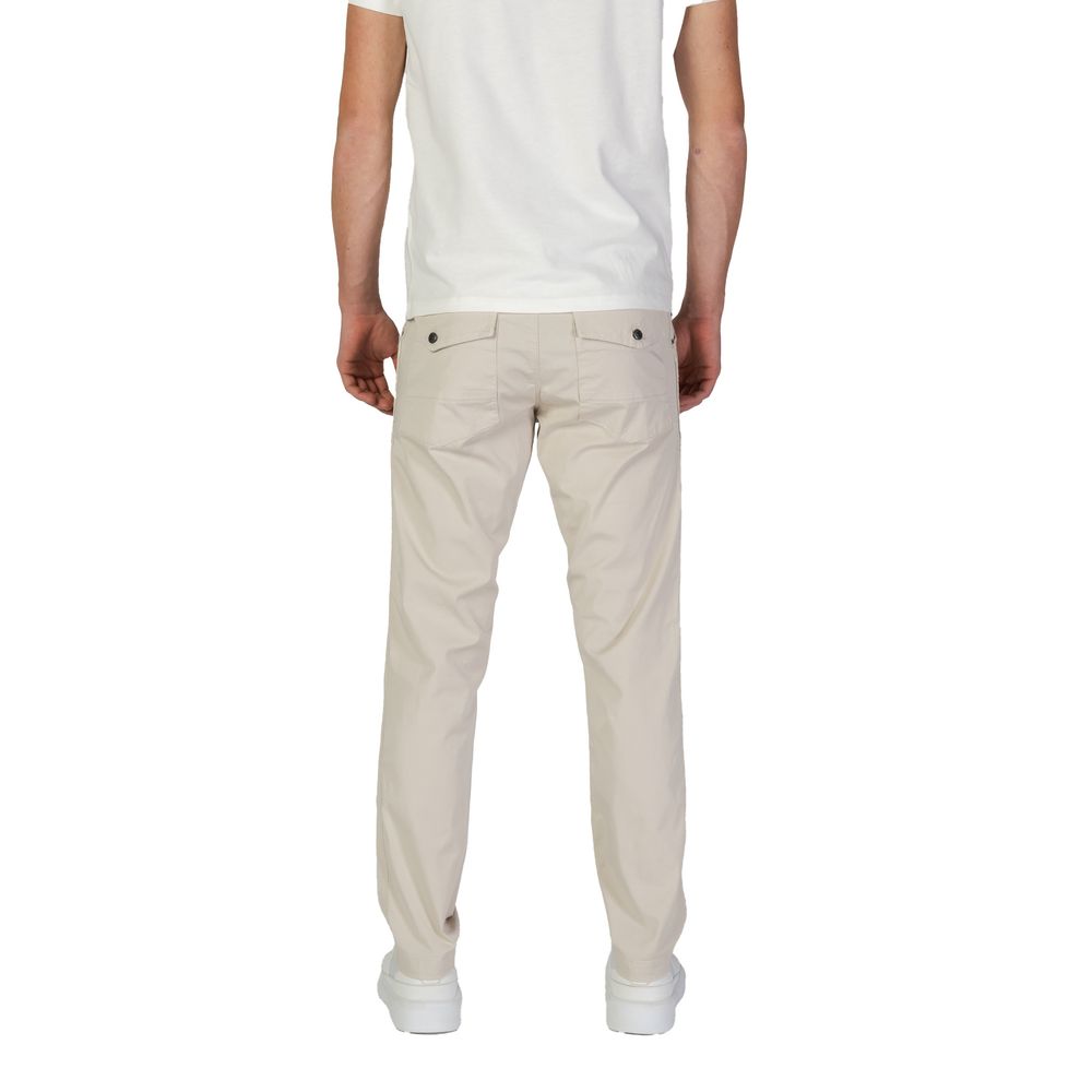 Refrigiwear Beige Cotton Jeans & Pant for Timeless Elegance