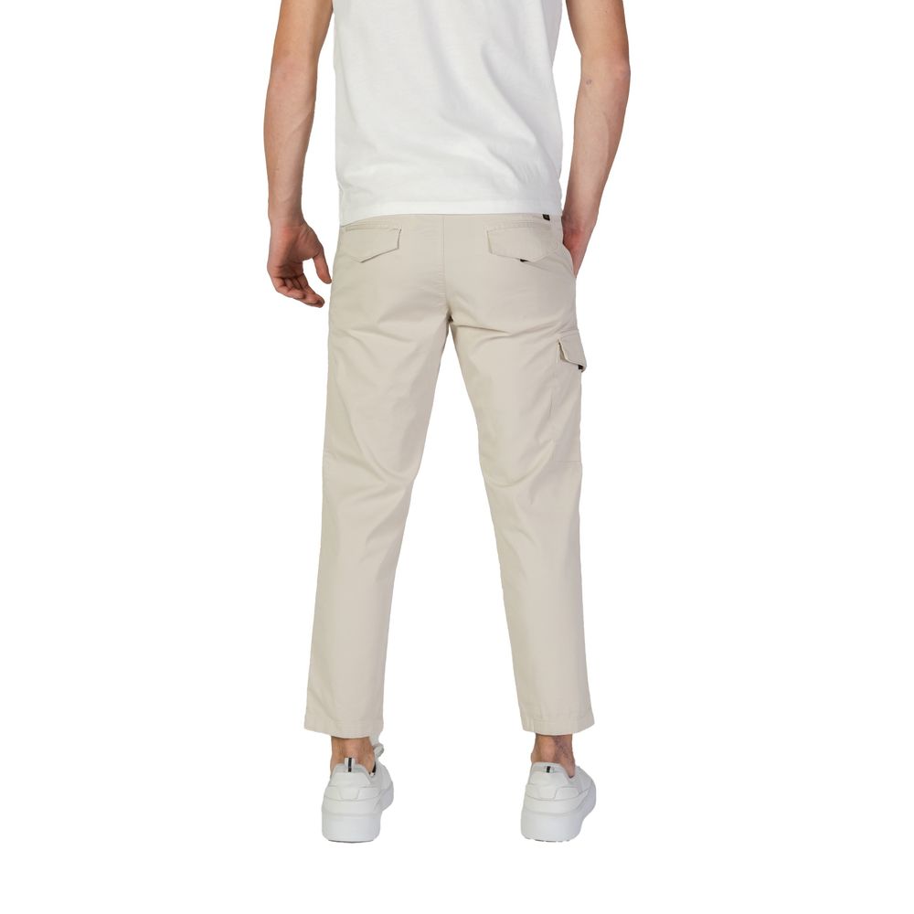 Refrigiwear Beige Cotton Jeans & Pant for Timeless Elegance