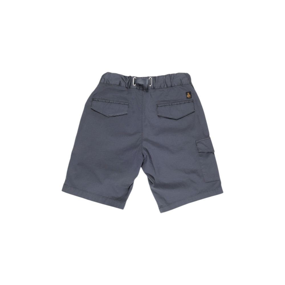 Refrigiwear Blue Cotton Short for Elevated Casual Elegance