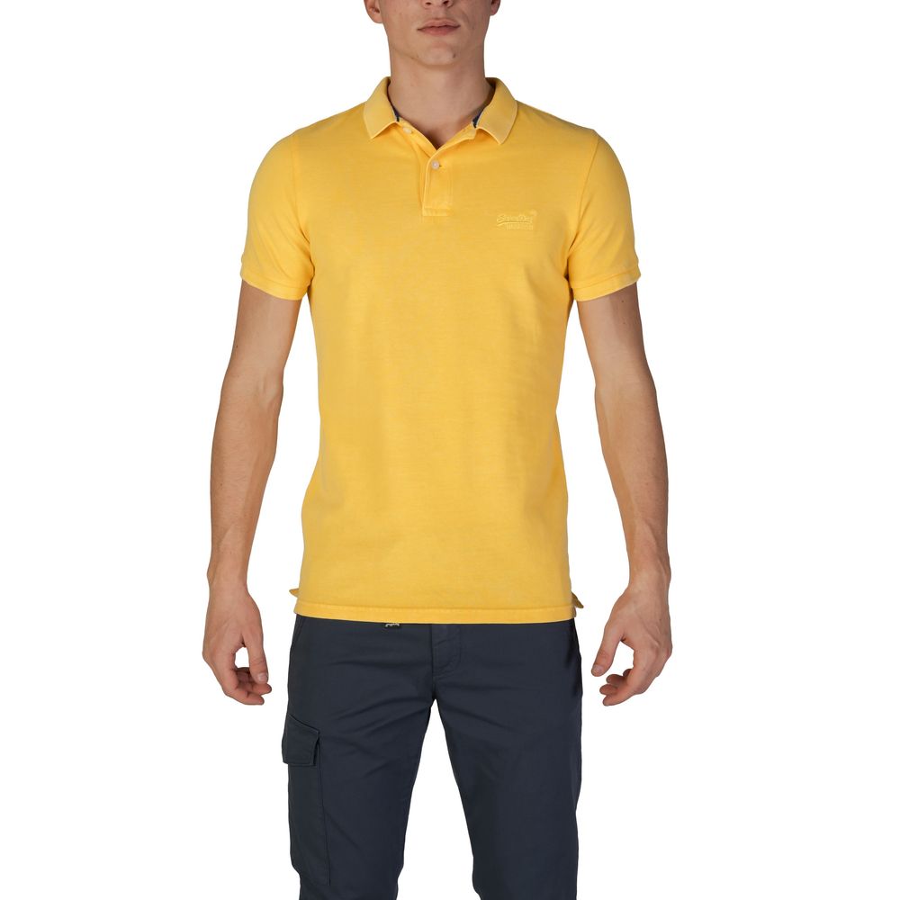 Superdry Yellow Cotton Polo Shirt for Effortless Style