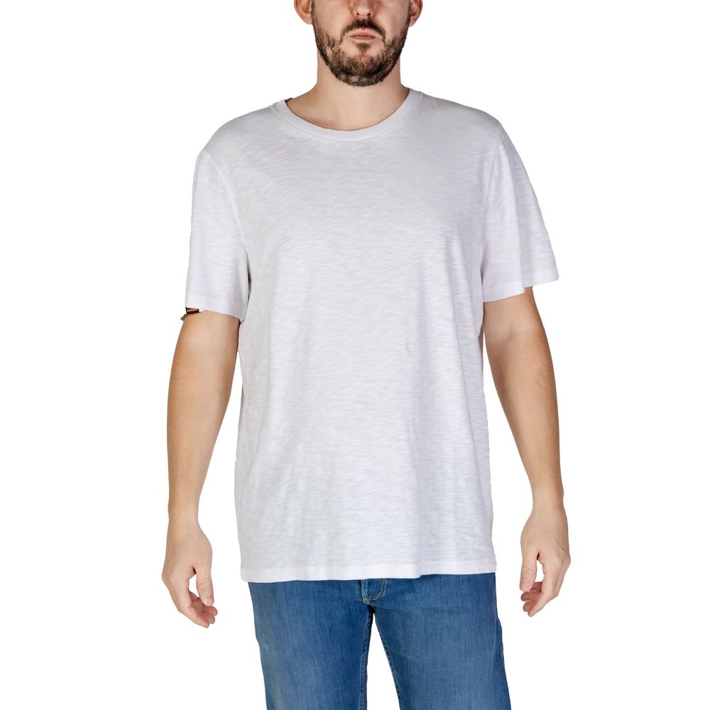 Superdry White Cotton T-Shirt for Elevated Everyday Style