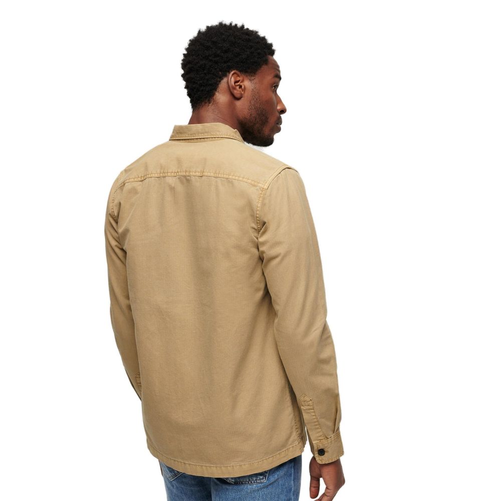 Superdry Beige Cotton Shirt - Timeless Luxury Essential