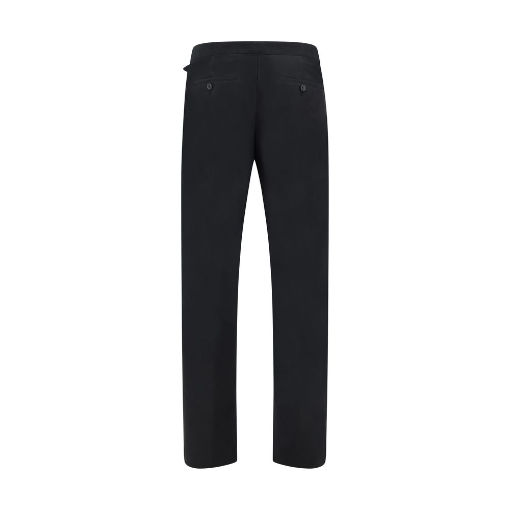 Alexander McQueen Black Wool Arrow Belted Pants