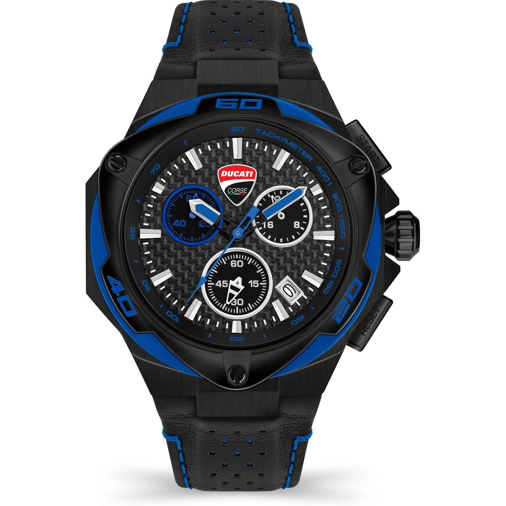Ducati Black Leather Watch - Timeless Elegance Redefined
