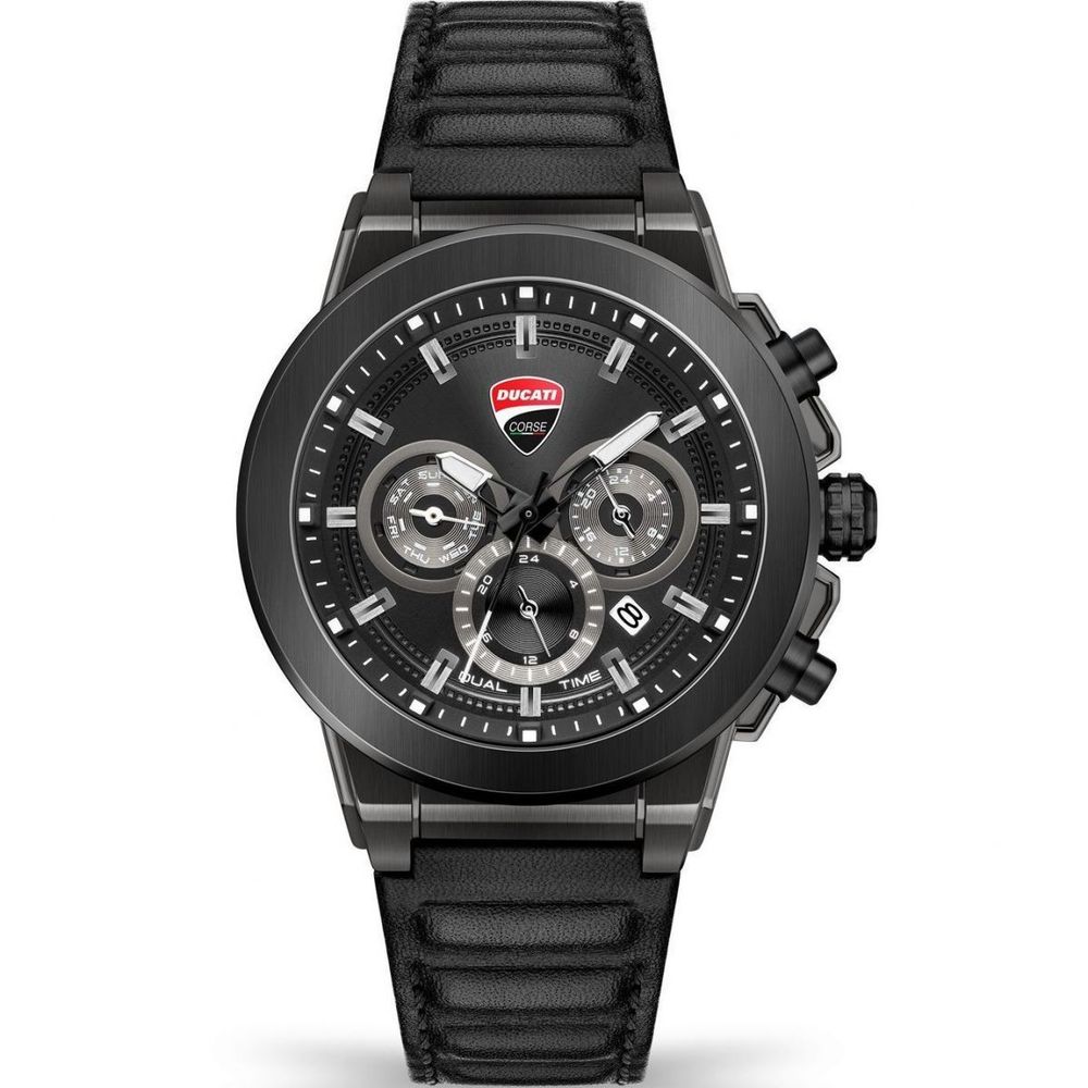 Ducati Black Leather Watch Timeless Luxury Redefined