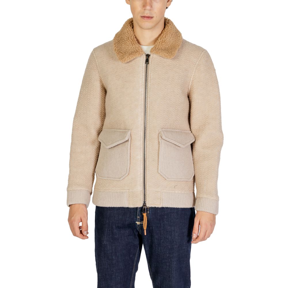 Hydra Clothing Beige Wool Jacket for Elevated Outerwear Style