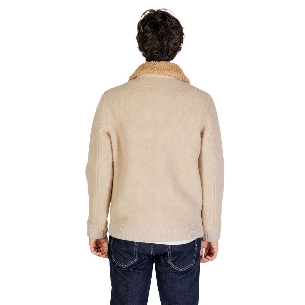 Hydra Clothing Beige Wool Jacket for Elevated Outerwear Style