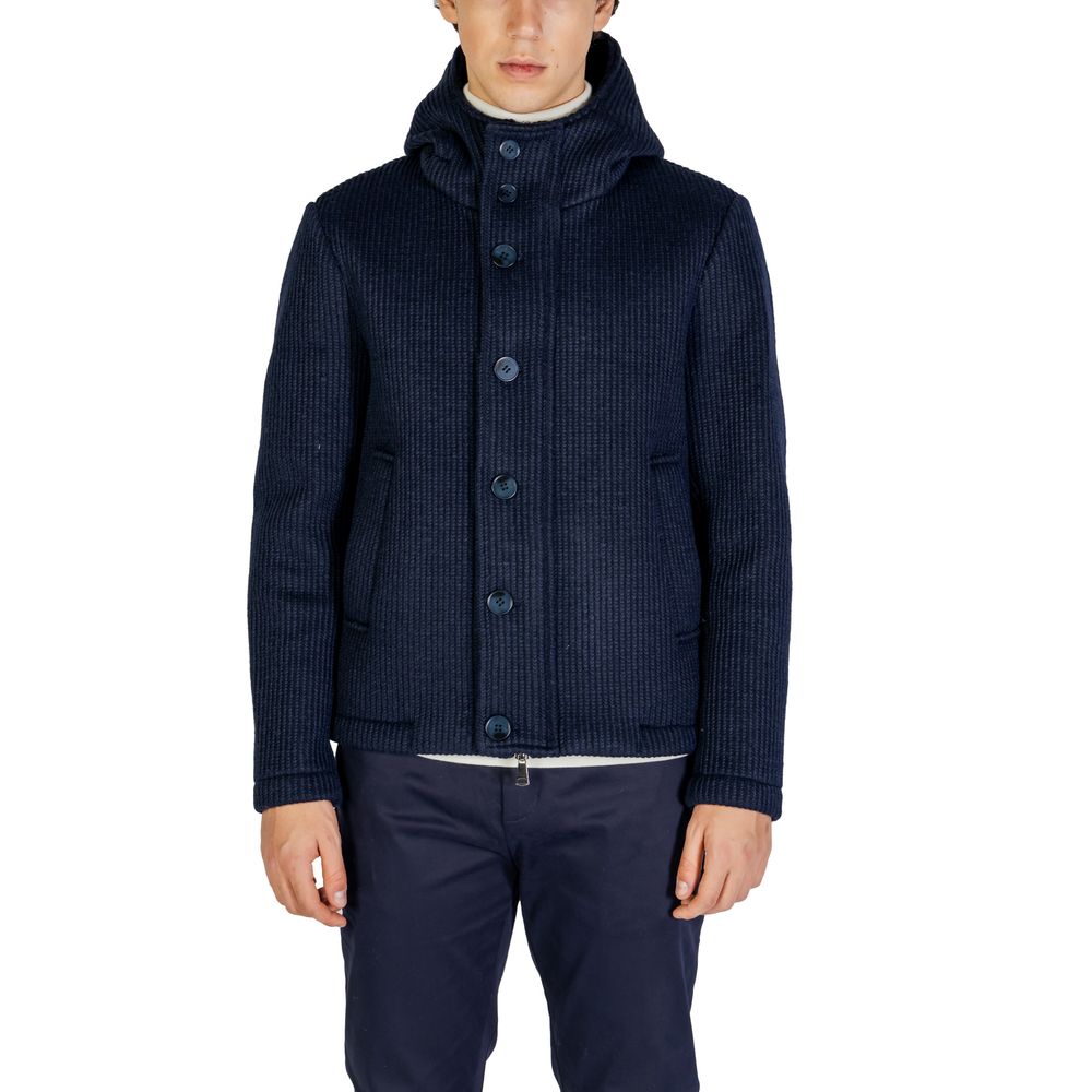 Hydra Clothing Blue Wool Jacket for Elevated Style and Comfort