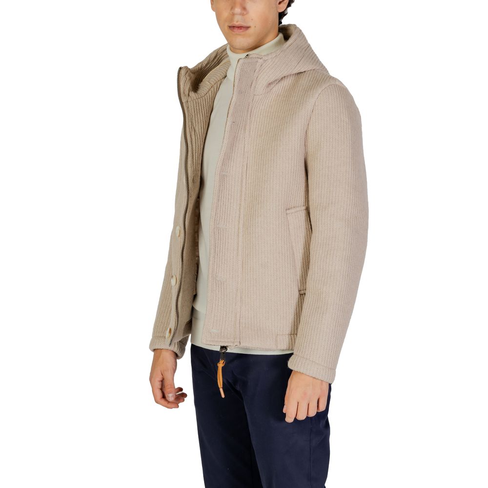 Hydra Clothing Beige Wool Blend Jacket for Sophisticated Style