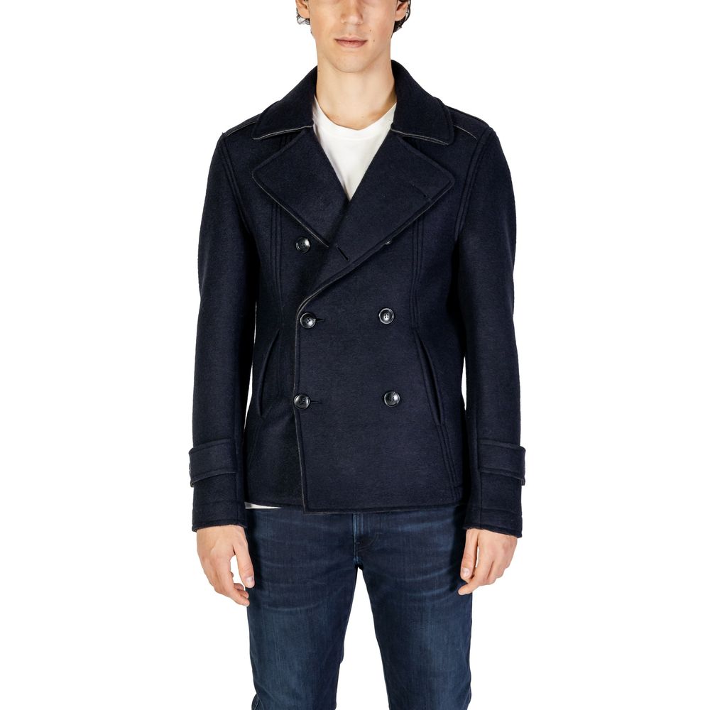 Hydra Clothing Blue Viscose Jacket for Elevated Style