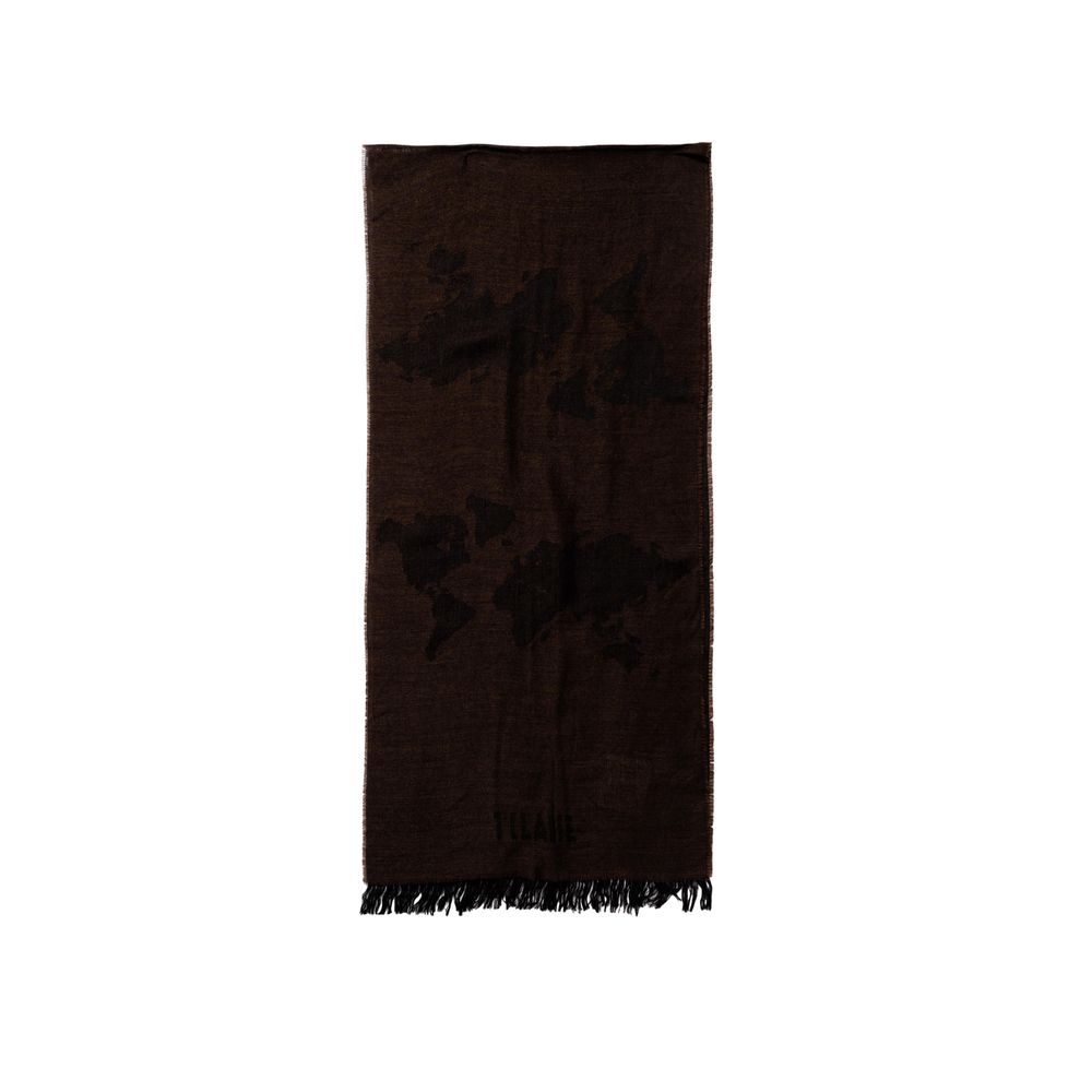Alviero Martini Prima Classe Brown Viscose Scarf Elegance