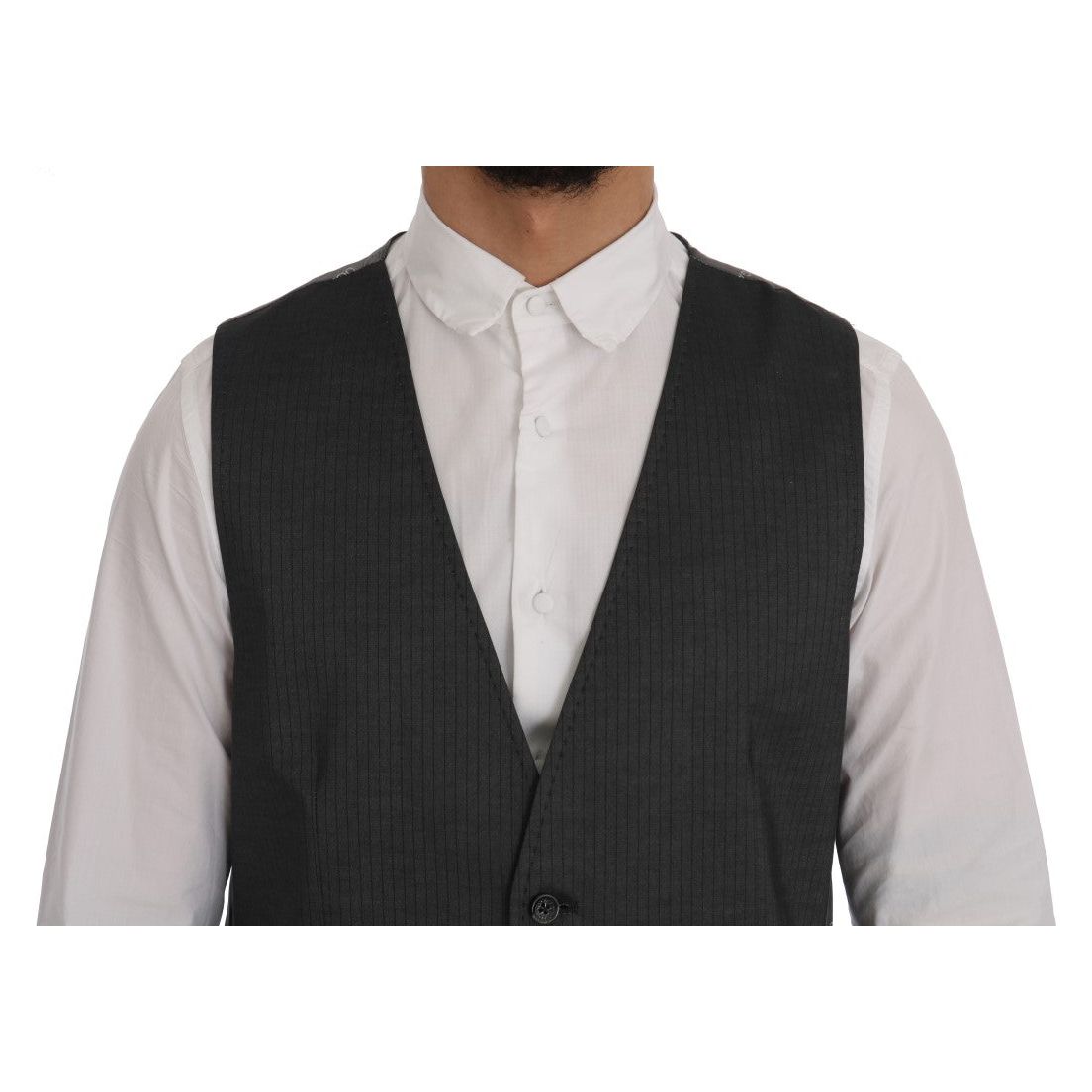 Dolce & Gabbana Sleek Gray Cotton-Rayon Waistcoat Vest